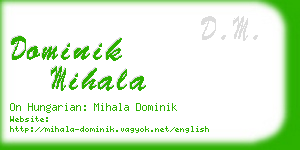 dominik mihala business card